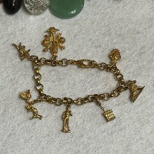 Gold European Style Charm Bracelet